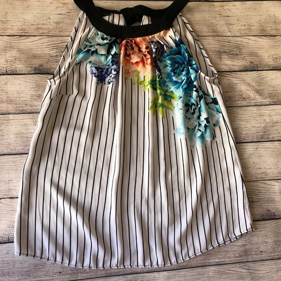 Worthington Black/White Stripe Tank Top Size S - Picture 3 of 5